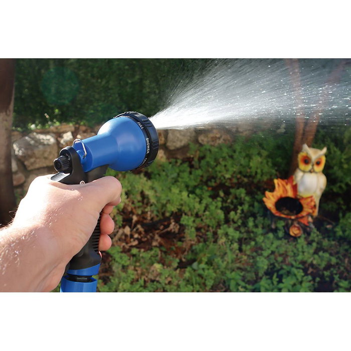 Altadex Manguera Extensible Xpansy Pro con Pistola de Riego y Enlaces Anti-Rotura, Azul, 7.5 m, Ø12 mm, Máx 8 Bar Altadex Manguera Extensible Xpansy Pro con Pistola de Riego y Enlaces Anti-Rotura, Azul, 7.5 m, Ø12 mm, Máx 8 Bar