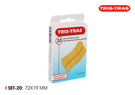 Tris-Tras Set 20 Tiras Protectoras de Tejido T-Único 7.4 cm x 1.6 cm x 12.8 cm (36 Unidades)
