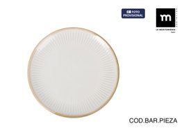 La Mediterranea Plato de Postre Milkycream de Cerámica (12 Unidades) Ø21,7 cm
