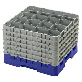 CAMBRO Cesta de lavado 16 comp. 6 alturas Azul marino