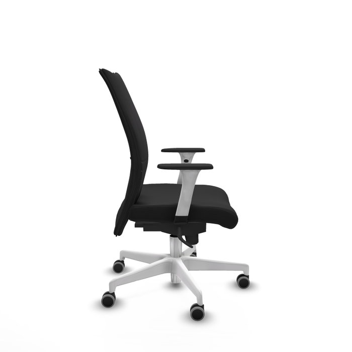 PIQUERAS Y CRESPO Silla Albacete confidente con mecanismo Sincro, negro y base blanca PIQUERAS Y CRESPO Silla Albacete confidente con mecanismo Sincro, negro y base blanca
