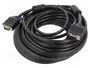 DeLOCK Cable VGA de 20 m, conectores macho D-Sub, negro