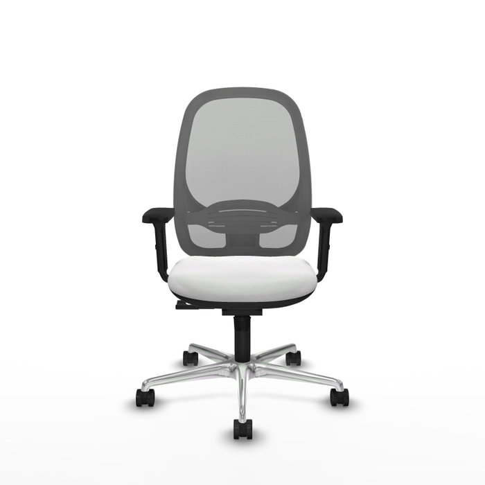 PIQUERAS Y CRESPO Silla de oficina Cilanco con mecanismo Sincro, Blanco y Gris