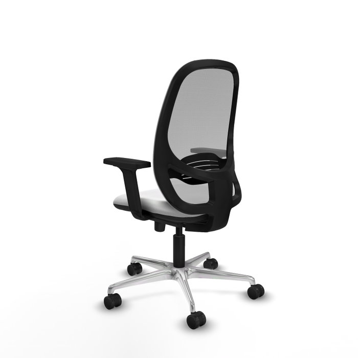 PIQUERAS Y CRESPO Silla de oficina Cilanco con mecanismo Sincro, Blanco y Gris