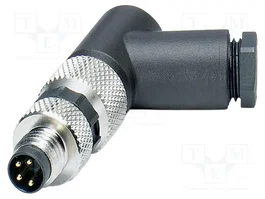 PHOENIX CONTACT Conector M8 angular de 4 pines dorado IP67