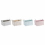 DKD Home Decor Cesta de Poliéster y EVA Surtido de 4 Unidades (35x25x18 cm)bu
