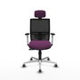 PIQUERAS Y CRESPO Silla de oficina Yunquera con mecanismo Sincro, Morado y Negro