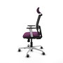 PIQUERAS Y CRESPO Silla de oficina Yunquera con mecanismo Sincro, Morado y Negro