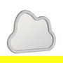 Espejo Nube Blanco Marco Dm Decoración 90 X 3,50 X 60 cm