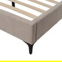 Cama Beige Tejido Dormitorio 163 X 215 X 93 cm