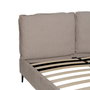 Cama Beige Tejido Dormitorio 163 X 215 X 93 cm