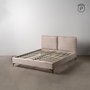 Cama Beige Tejido Dormitorio 163 X 215 X 93 cm