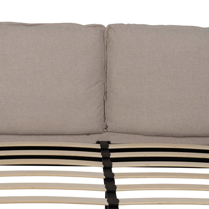 Cama Beige Tejido Dormitorio 163 X 215 X 93 cm