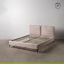 Cama Beige Tejido Dormitorio 163 X 215 X 93 cm