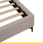Cama Beige Tejido Dormitorio 163 X 215 X 93 cm