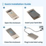 EWENT EW7068 Carcasa Externa Transparente para SSD/HDD 2.5 pulg. USB-C