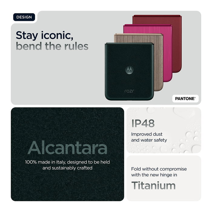 Motorola razr 40 ultra Smartphone Plegable 6.9'' 512GB 12GB RAM Snapdragon 8+ Gen1 Dual SIM Negro