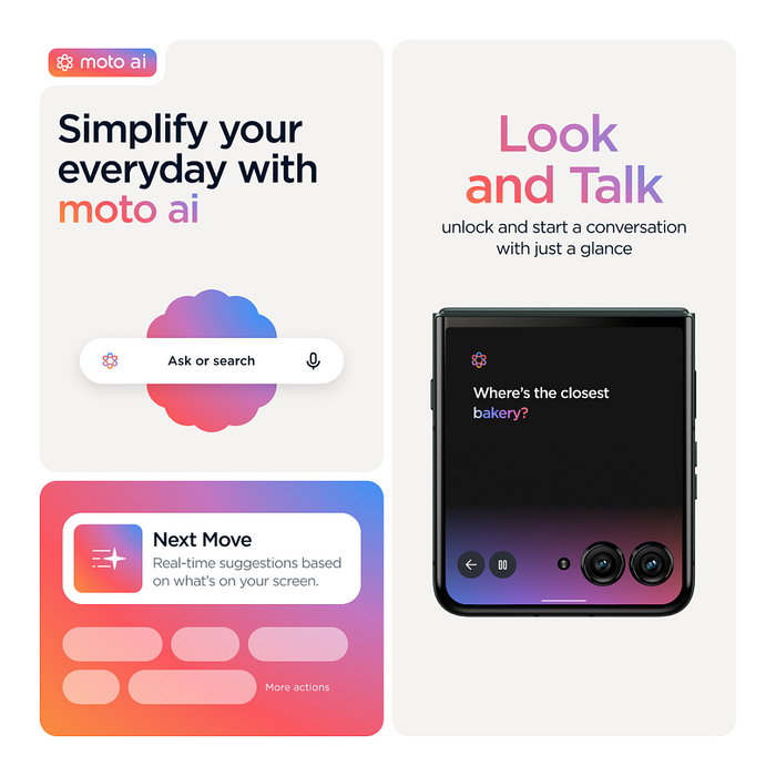 Motorola razr 40 ultra Smartphone Plegable 6.9'' 512GB 12GB RAM Snapdragon 8+ Gen1 Dual SIM Negro