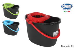 Inde Cubo Reciclado 15L con Escurridor, 28x30x39 cm, Surtido (12 Unidades)