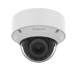 Hanwha Cámara IP de Seguridad Wisenet Q AI Minidomo Exterior 5MP 3.2-10.2mm motorizado IR 30m WDR 120dB H.265 IK10 IP66 PoE para Detección de Persona/Vehículo