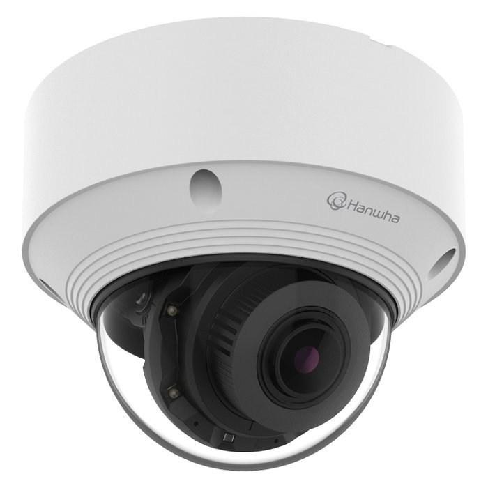 Hanwha Wisenet QNV-C8083R Cámara de Seguridad IP 5MP Exterior PoE IR IP66 IK10 Almohadilla