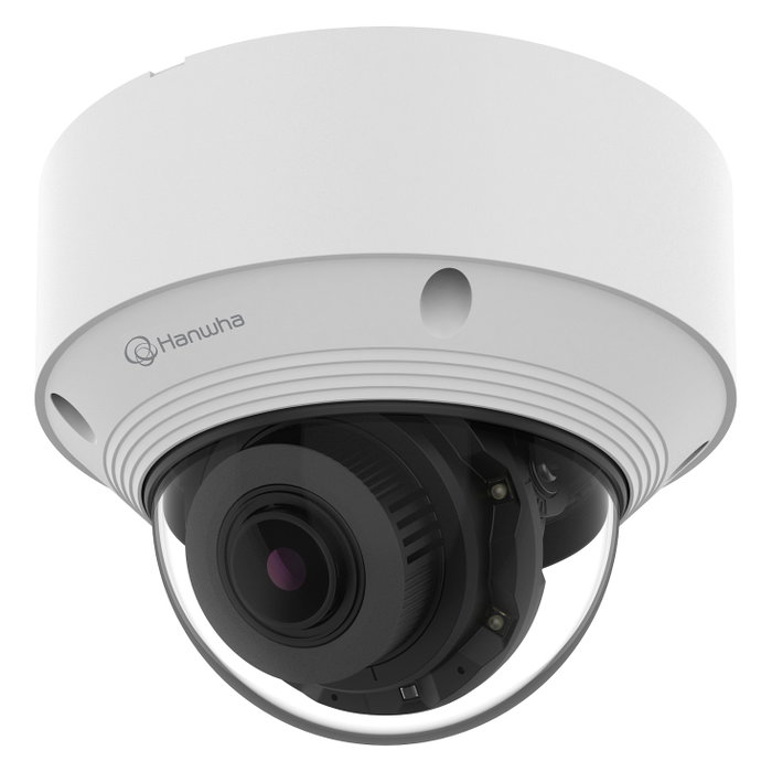 Hanwha Wisenet QNV-C8083R Cámara de Seguridad IP 5MP Exterior PoE IR IP66 IK10 Almohadilla