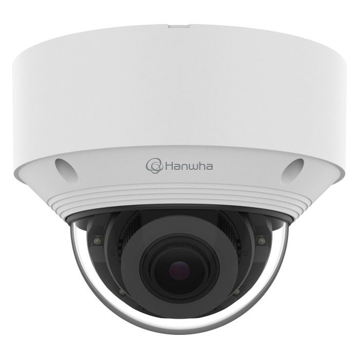 Hanwha Wisenet QNV-C8083R Cámara de Seguridad IP 5MP Exterior PoE IR IP66 IK10 Almohadilla
