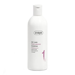 Ziaja Champú Hidratante de Granada para Cabello Seco, Teñido, Quebradizo y Fino, 400 ml