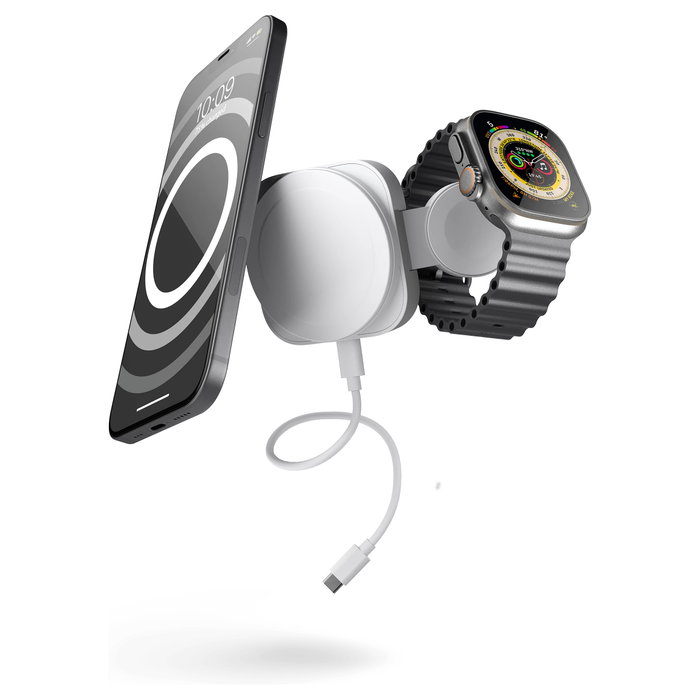 ZENS Zens 2-in-1 MagSafe + Watch-Reiseladegerät plata