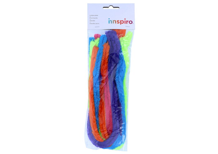 Innspiro Limpiapipas Chenilla Mix 15mm x 50cm, 10 unidades, 6 colores