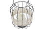 DKD Home Decor Portavelas Hierro y Ratán Natural 20x20x23 cm
