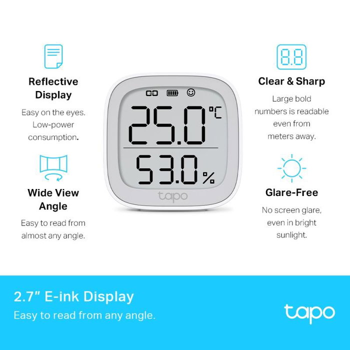TP-Link Tapo T315 Sensor de temperatura y humedad Blanco