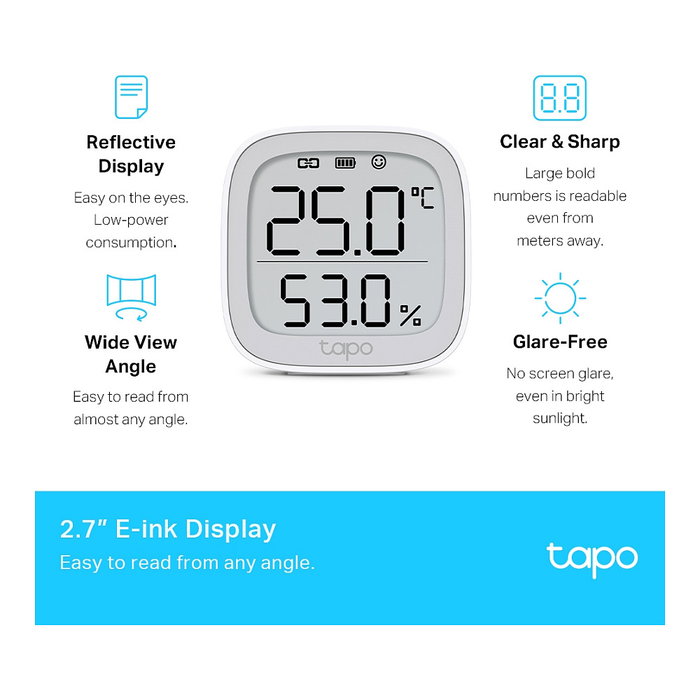 TP-Link Tapo T315 Sensor de temperatura y humedad Blanco