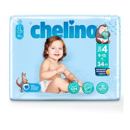 Chelino Pañal Infantil Gateo Talla 4 (9-15 Kg) 34 Unidades