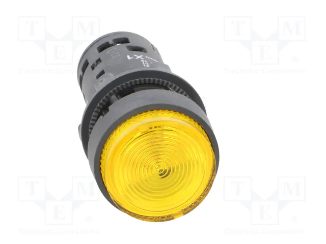 SCHNEIDER ELECTRIC Interruptor de presión Harmony XB7 22mm Amarillo LED 24V