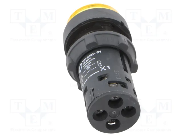 SCHNEIDER ELECTRIC Interruptor de presión Harmony XB7 22mm Amarillo LED 24V