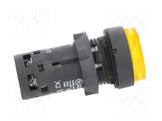 SCHNEIDER ELECTRIC Interruptor de presión Harmony XB7 22mm Amarillo LED 24V