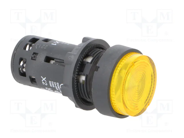SCHNEIDER ELECTRIC Interruptor de presión Harmony XB7 22mm Amarillo LED 24V