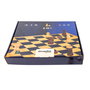 DEQUBE Ajedrez y Damas Doble Juego de Madera FSC D00342 - Set Estratégico Clásico de Madera Certificada (Idiomas: English, Portugués, Español)
