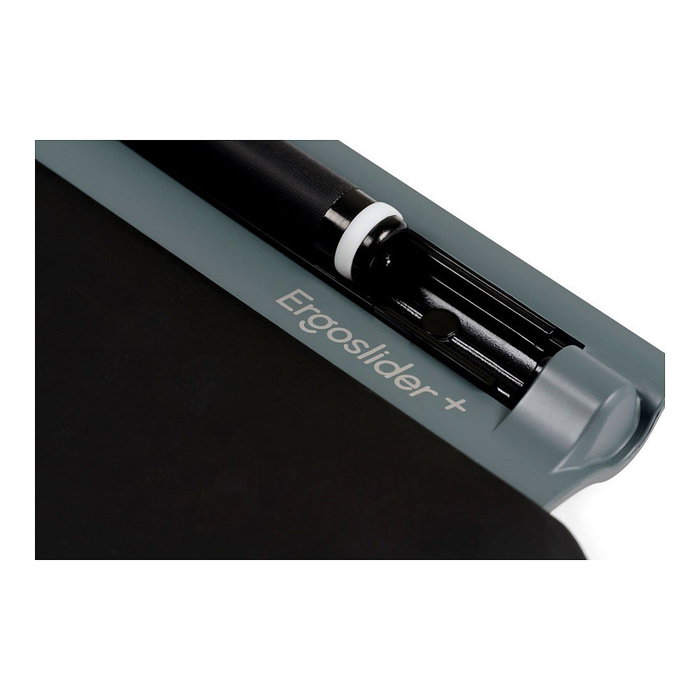 BakkerElkhuizen ErgoSlider+ Ratón Ergonómico Ambidiestro, 1600 DPI Laser, 5 Botones Programables, Color Negro/Gris/Amarillo, Cable 1.4 m, BNEESLDG