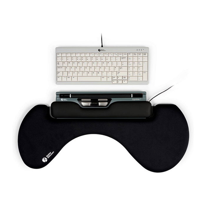 BakkerElkhuizen ErgoSlider+ Ratón Ergonómico Ambidiestro, 1600 DPI Laser, 5 Botones Programables, Color Negro/Gris/Amarillo, Cable 1.4 m, BNEESLDG