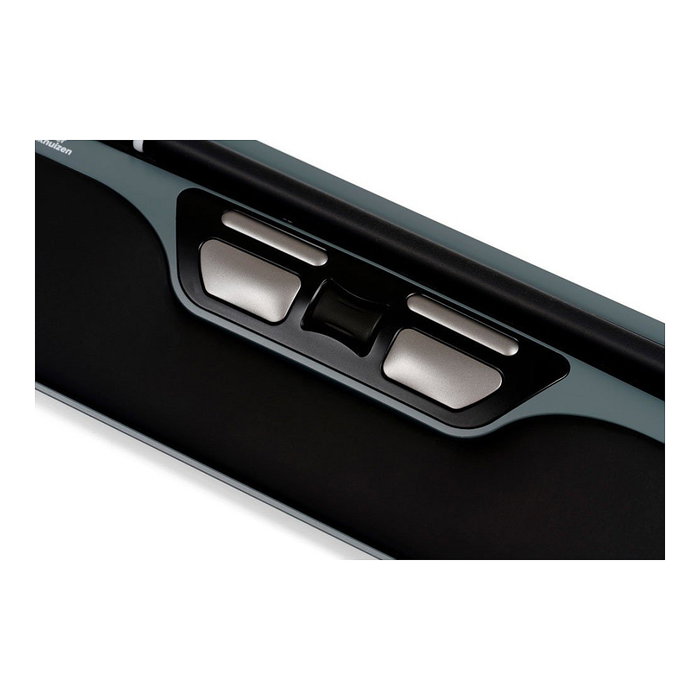 BakkerElkhuizen ErgoSlider+ Ratón Ergonómico Ambidiestro, 1600 DPI Laser, 5 Botones Programables, Color Negro/Gris/Amarillo, Cable 1.4 m, BNEESLDG