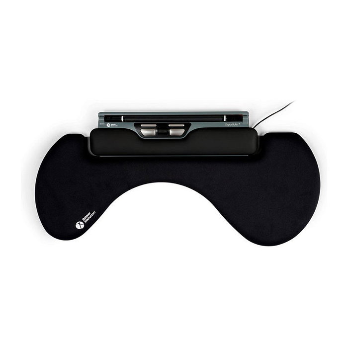 BakkerElkhuizen ErgoSlider+ Ratón Ergonómico Ambidiestro, 1600 DPI Laser, 5 Botones Programables, Color Negro/Gris/Amarillo, Cable 1.4 m, BNEESLDG