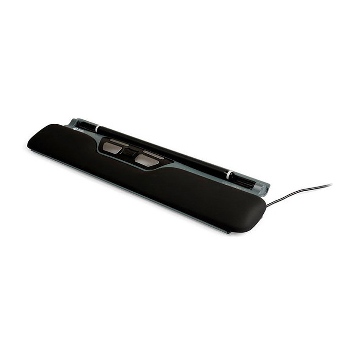 BakkerElkhuizen ErgoSlider+ Ratón Ergonómico Ambidiestro, 1600 DPI Laser, 5 Botones Programables, Color Negro/Gris/Amarillo, Cable 1.4 m, BNEESLDG