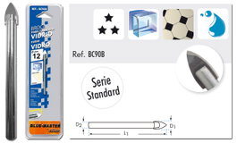 BLUE MASTER Broca para Cristal 12 mm BC90012B