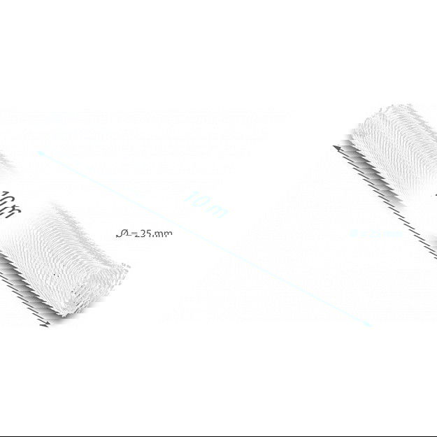 DeLOCK Geflechtschlauch 10 m x 25 mm weiß - Schlauch aus Polyester, selbstschließend, Temperaturbereich -40 bis 125 °C, 1 Pieza