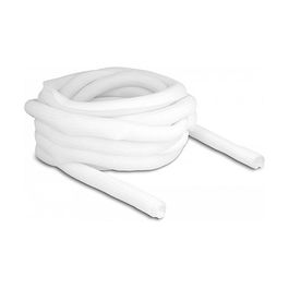 DeLOCK Geflechtschlauch 10 m x 25 mm weiß - Schlauch aus Polyester, selbstschließend, Temperaturbereich -40 bis 125 °C, 1 Pieza
