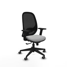 PIQUERAS Y CRESPO Silla de oficina Cilanco con mecanismo Sincro, Gris claro y Negro