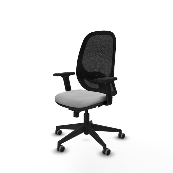 PIQUERAS Y CRESPO Silla de oficina Cilanco con mecanismo Sincro, Gris claro y Negro