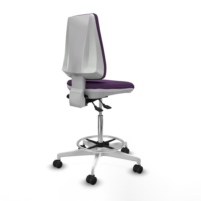 PIQUERAS Y CRESPO Taburete Elche blanco AS bali morado